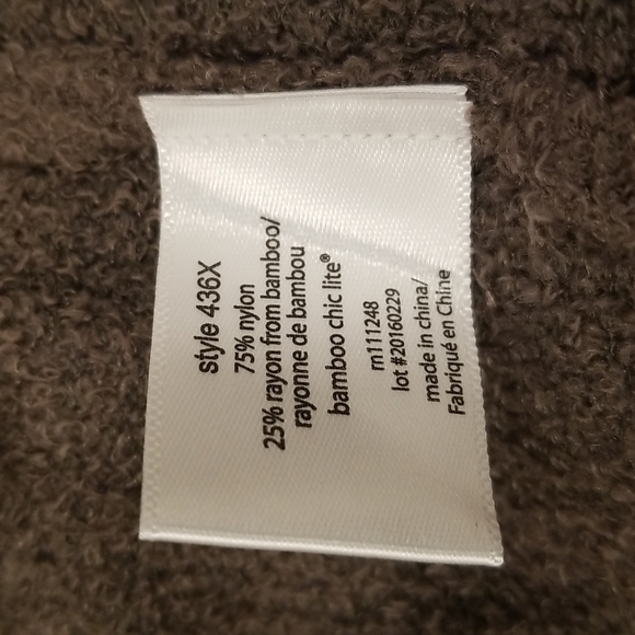 BAREFOOT DREAMS Bamboo Chic Lite Ombre Calypso Wrap Cardigan Stone Cocoa 1X NWT - Picture 13 of 14